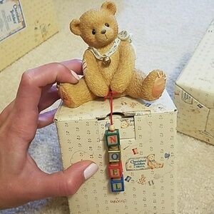 Cherished teddies "a string of good tidings" holiday collectable